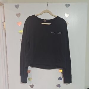 Cropped Black Women's Active Sweatshirt
